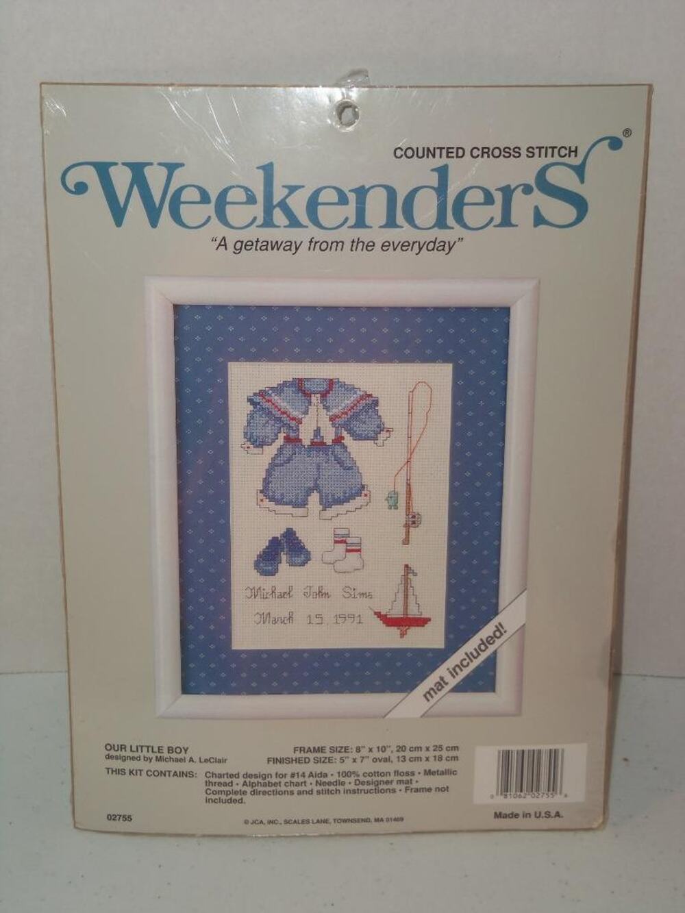 Weekenders Our Little Boy 02755 Counted Cross Stitch -0716T16
